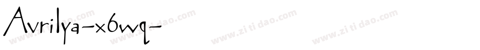 Avrilya-x6wq字体转换