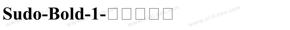 Sudo-Bold-1字体转换