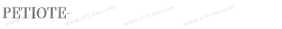 petiote字体转换