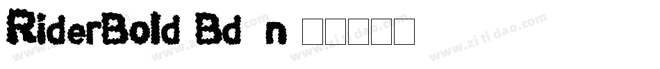 RiderBold-Bd8n字体转换