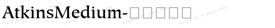 AtkinsMedium字体转换