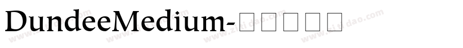 DundeeMedium字体转换