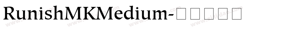 RunishMKMedium字体转换