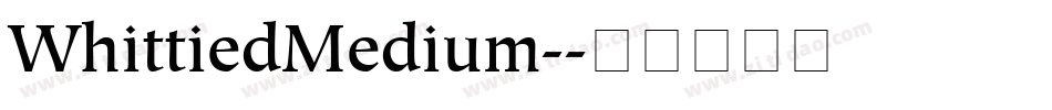 WhittiedMedium-字体转换