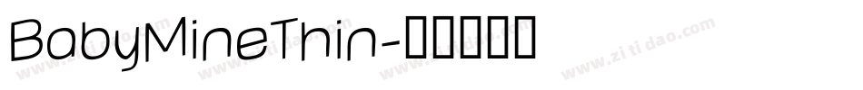 BabyMineThin字体转换