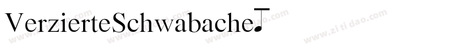 VerzierteSchwabache字体转换
