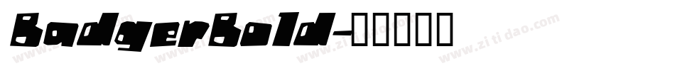 BadgerBold字体转换