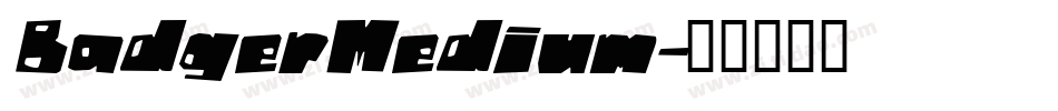 BadgerMedium字体转换