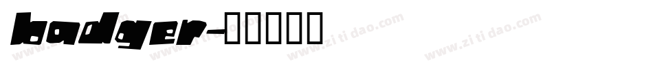 badger字体转换