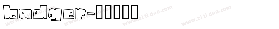 badger字体转换