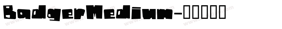 BadgerMedium字体转换