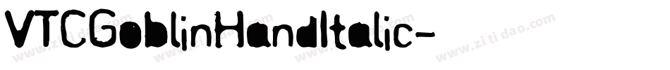 VTCGoblinHandItalic字体转换