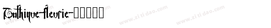 Gothique-fleurie字体转换
