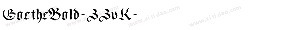 GoetheBold-ZZvK字体转换