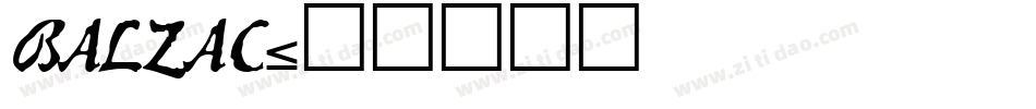BALZAC字体转换