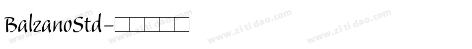 BalzanoStd字体转换
