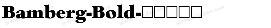 Bamberg-Bold字体转换