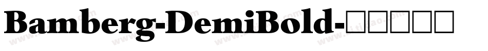 Bamberg-DemiBold字体转换