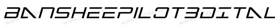 BansheePilot3DItalic-EwE9字体转换