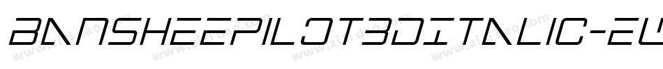 BansheePilot3DItalic-EwE9字体转换