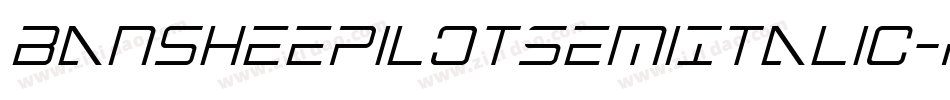 BansheePilotSemiItalic-RayE字体转换