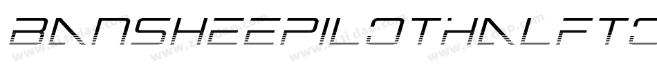BansheePilotHalftoneItalic-5Ajv字体转换