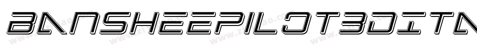 BansheePilot3DItalic-EwE9字体转换