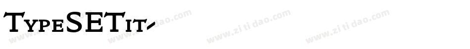 TypeSETit字体转换