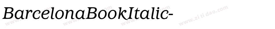 BarcelonaBookItalic字体转换