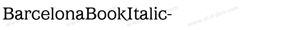 BarcelonaBookItalic字体转换