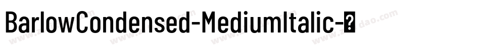 BarlowCondensed-MediumItalic字体转换