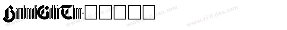 BarnbrookGothicThree字体转换