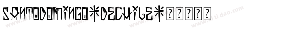 SantoDomingo-DeChile字体转换