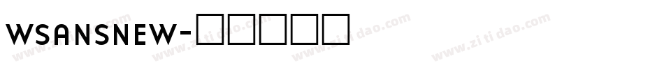 wsansnew字体转换