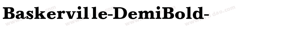 Baskerville-DemiBold字体转换