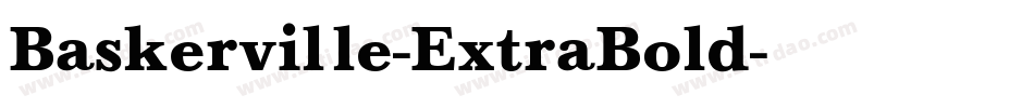 Baskerville-ExtraBold字体转换
