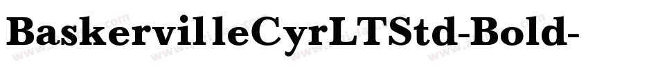 BaskervilleCyrLTStd-Bold字体转换