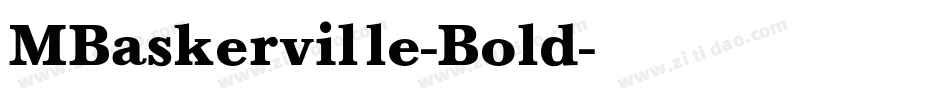 MBaskerville-Bold字体转换