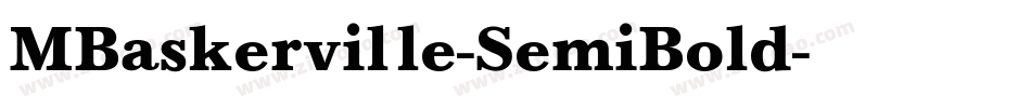 MBaskerville-SemiBold字体转换