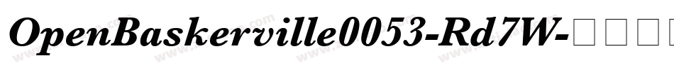 OpenBaskerville0053-Rd7W字体转换