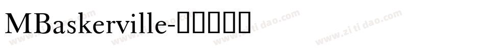 MBaskerville字体转换