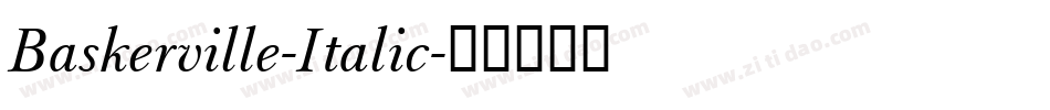 Baskerville-Italic字体转换
