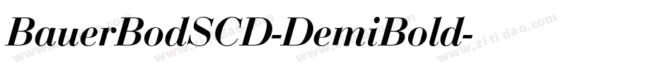 BauerBodSCD-DemiBold字体转换