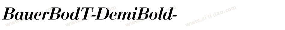 BauerBodT-DemiBold字体转换