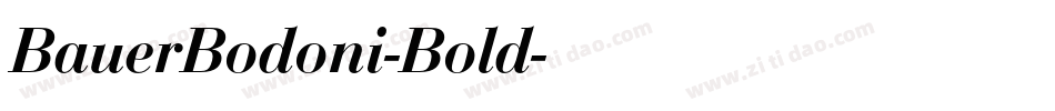 BauerBodoni-Bold字体转换
