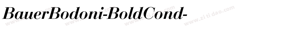 BauerBodoni-BoldCond字体转换