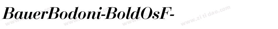 BauerBodoni-BoldOsF字体转换
