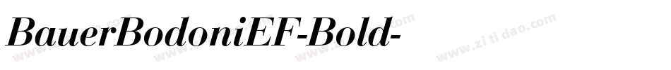 BauerBodoniEF-Bold字体转换