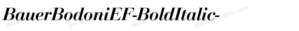 BauerBodoniEF-BoldItalic字体转换