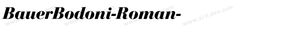 BauerBodoni-Roman字体转换